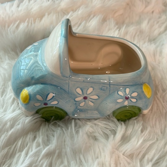 VW ceramic planters. Two with order blue pink, new inbox, hippie love, peace.‎ - Picture 4 of 5